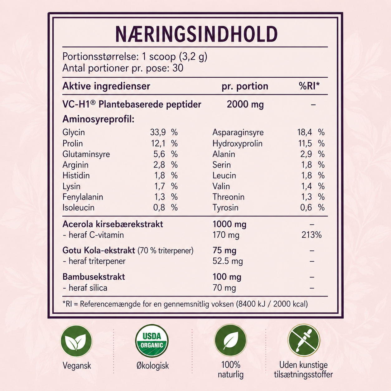 Flower Power veganske collagen peptider