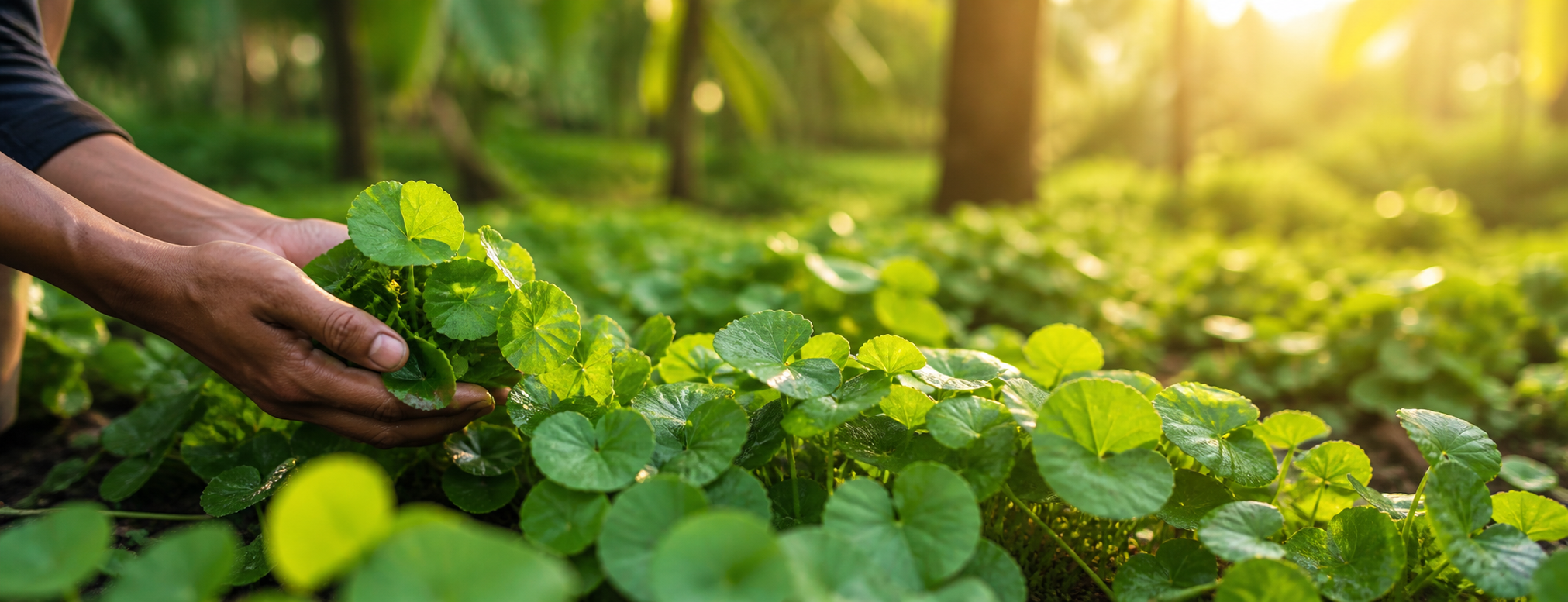 Flower Power Gotu Kola botanical ingredient field